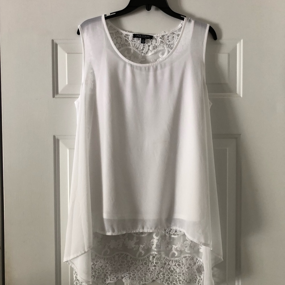 Misses lace back 2 piece tank